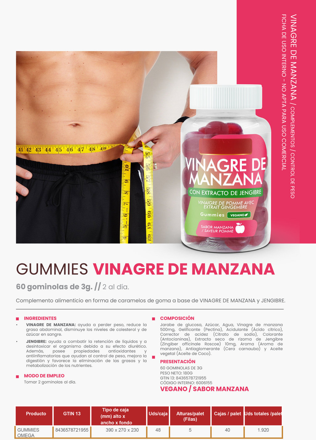 SUP Gummies de Vinagre de Manzana – Apoyo Digestivo y Energía Natural