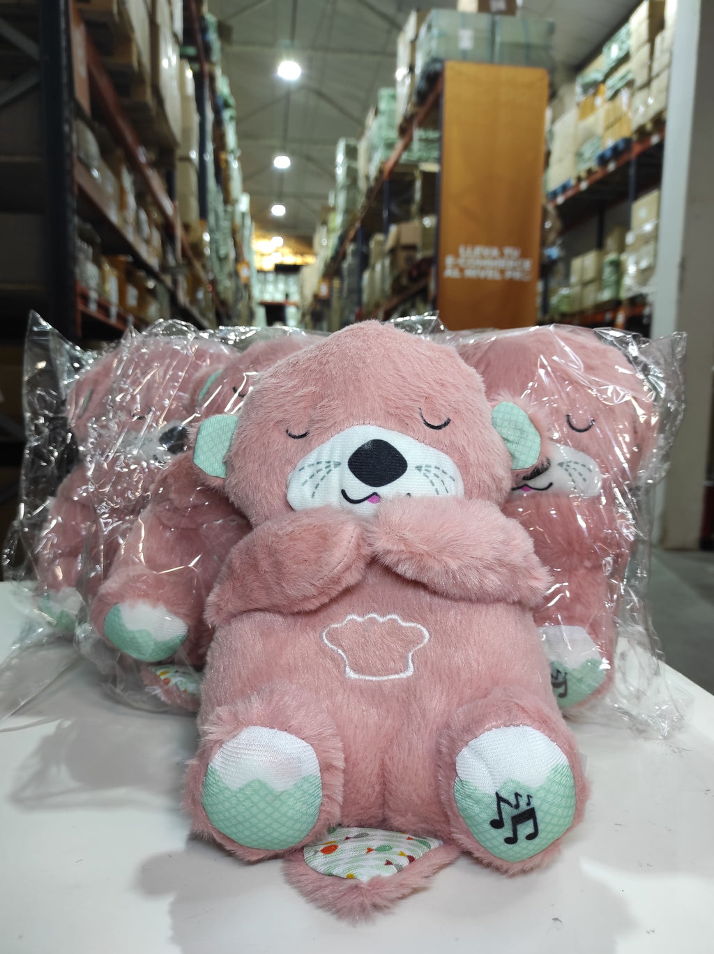 Peluche relajante para bebé que simula respiración ( nutria rosa ) - additional image 4