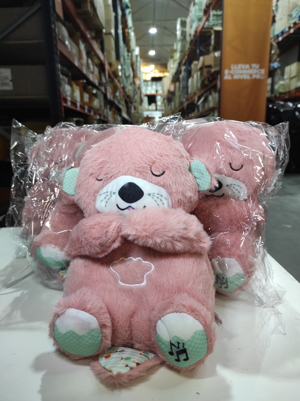 Peluche relajante para bebé que simula respiración ( nutria rosa ) - additional image 8